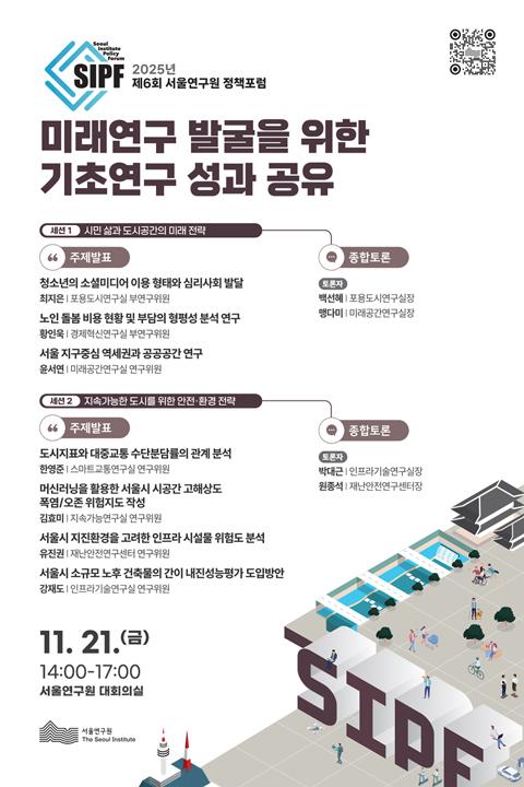 2025년 제6회 서울연구원 정책포럼(미래연구 발굴을 위한 기초연구 성과 공유) 이미지
