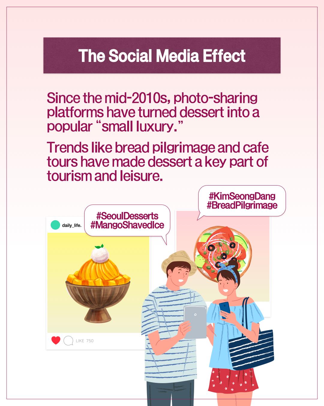 The Social Media Effect  Since the mid-2010s, photo-sharing platforms have turned dessert into a popular 