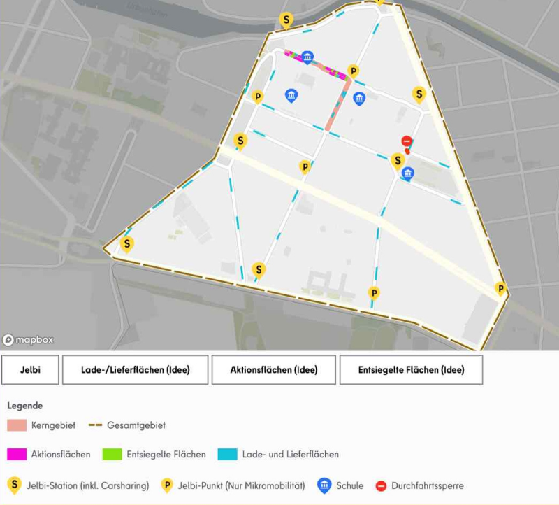 [그림 1] 그레페키쯔 프로젝트 지도 (출처: https://www.projekt-graefekiez.de/)