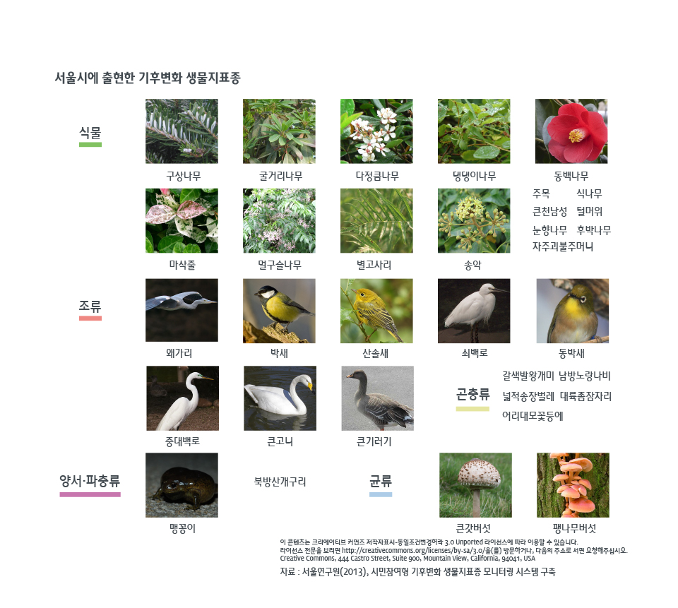 기후변화 생물지표종, 어디에 얼마나 있나?
