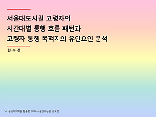 서울대도시권 고령자의 시간대별 통행 흐름 패턴과 고령자 통행 목적지의 유인요인 분석